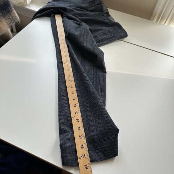 J. CREW Men's 484 Slim Fit Brushed Twill Plaid Pants Size 34 X 28 Dark Gray - Picture 11 of 12